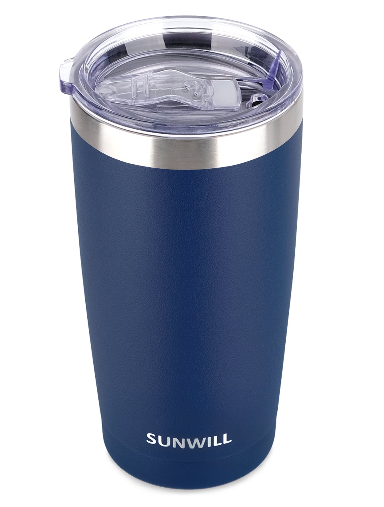 20oz Travel Tumbler With Sliding Lid - Wine Powder Coated – SunwillBiz