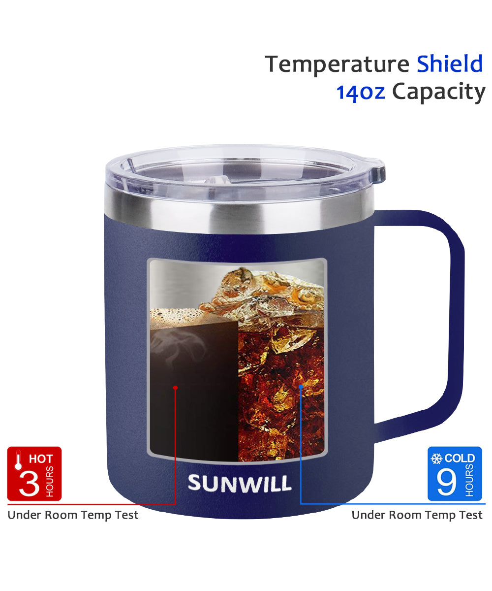24oz Coffee Travel Mug With Sliding Lid - Powder Coated Orange – SunwillBiz