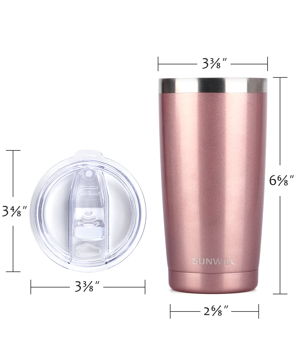 20oz Travel Tumbler With Sliding Lid - Pearlized Rose Gold